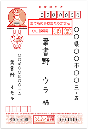 あて所に尋ねあたりません で返送された年賀はがきの再利用 再差出方法 ハガキのウラの郵便情報