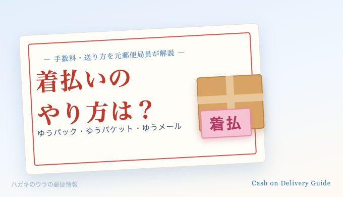 着払いのやり方(ゆうパック・ゆうパケット・ゆうメール)