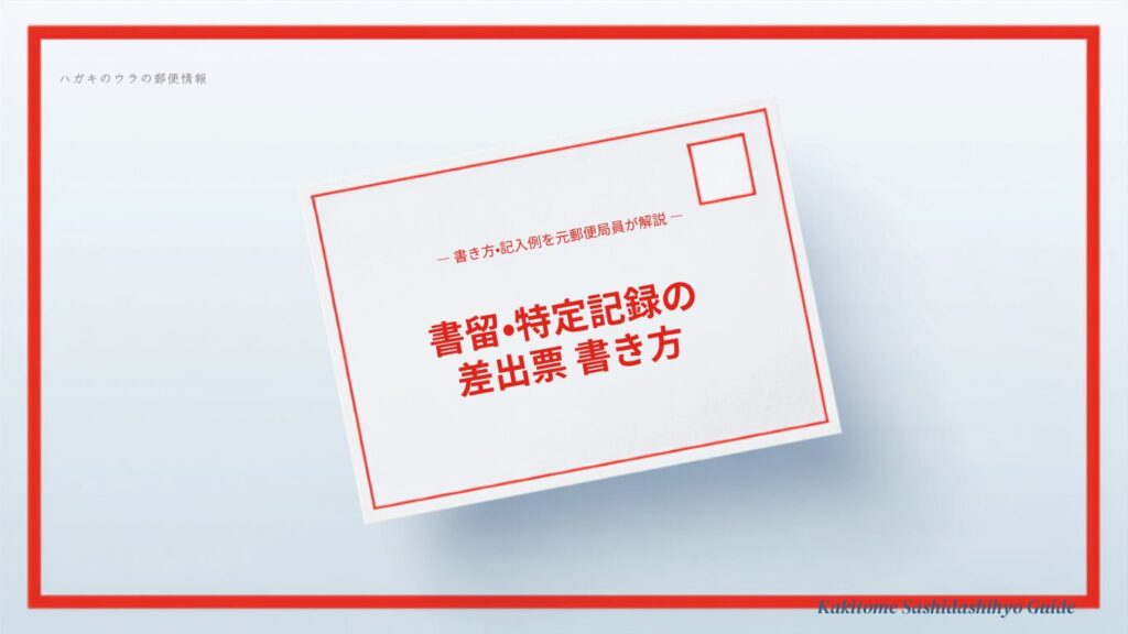 書留・特定記録郵便物等差出票の書き方